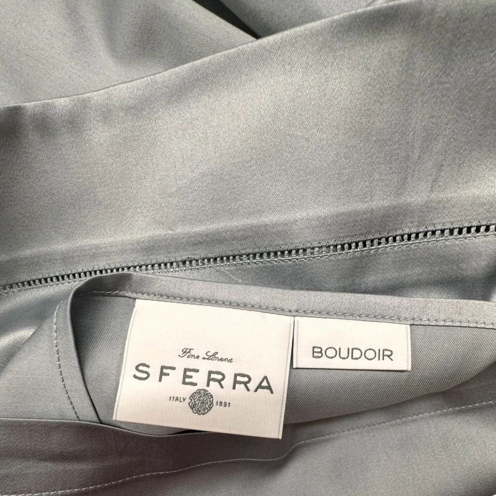 Sferra Giotto Sham Boudoir Flange Slate #734 12x16 Brand New w/tag Italy